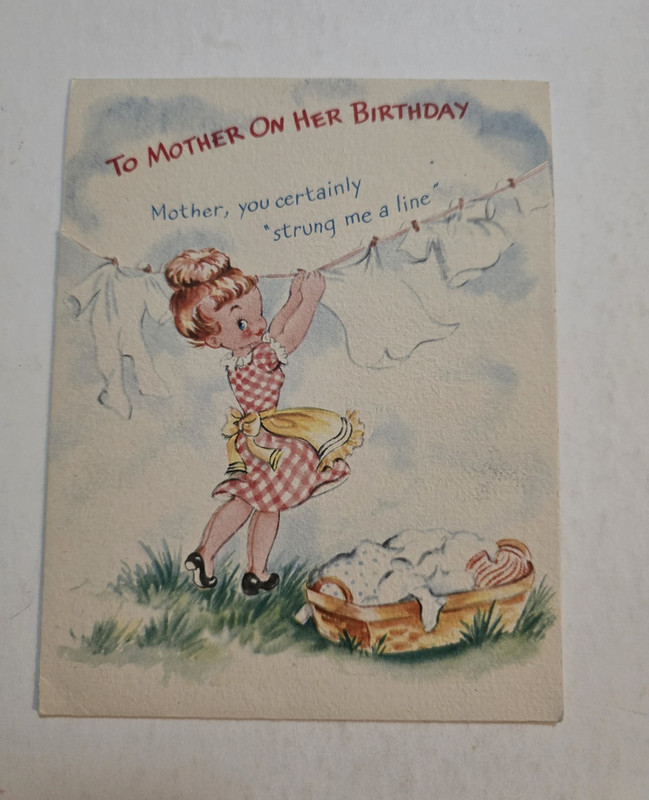 Vintage American Greetings Birthday Card Mother Birthday Greeting Card USA