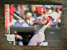 1998 Upper Deck Card 340 Reggie Sanders Cincinnati Reds with insert