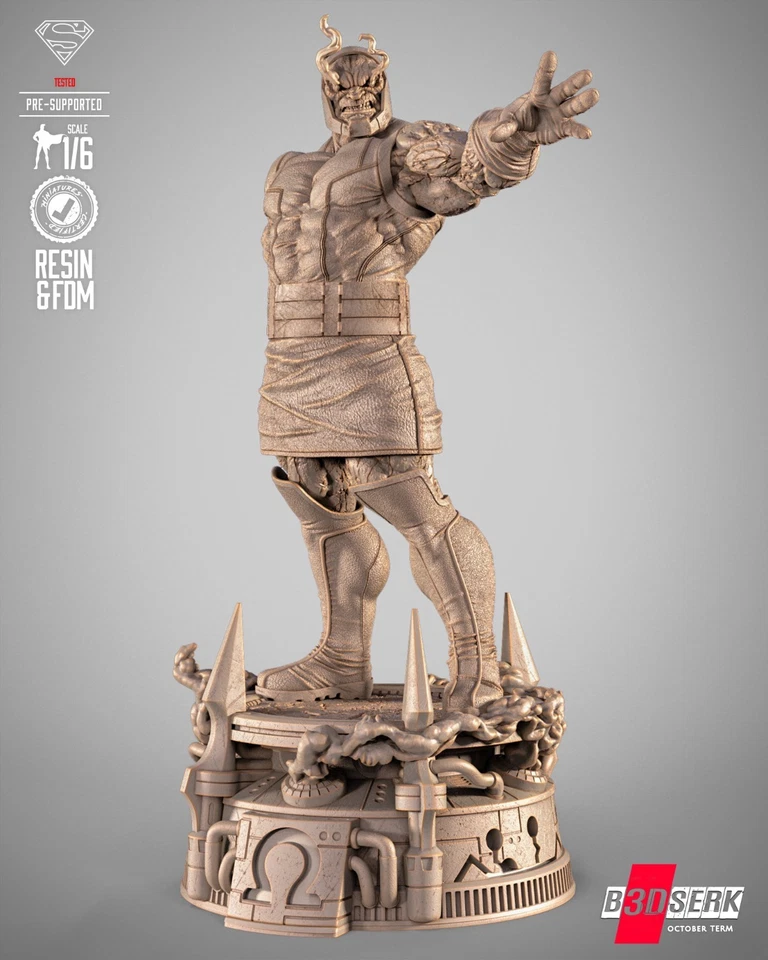 3D Printed 16K Resin Darkseid Sculpture 2025 B3dserk | 1:6 Scale | UNPAINTED - Image 2 of 4