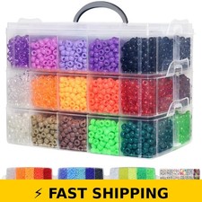 LIS HEGENSA 30 Color 12800PCS Kandi Pony Beads Jewelry Making Kit