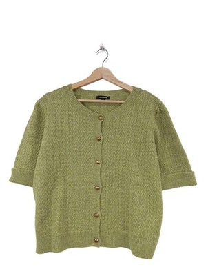 MORE & MORE Kurzarmstrickjacke Damen Strickbekleidung Gr. DE 44 khaki
