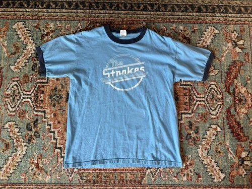 Strokes Ringer Tee Rare Medium 2000s vintage concert t-shirt, vintage, size M, single stitch, B+ condition