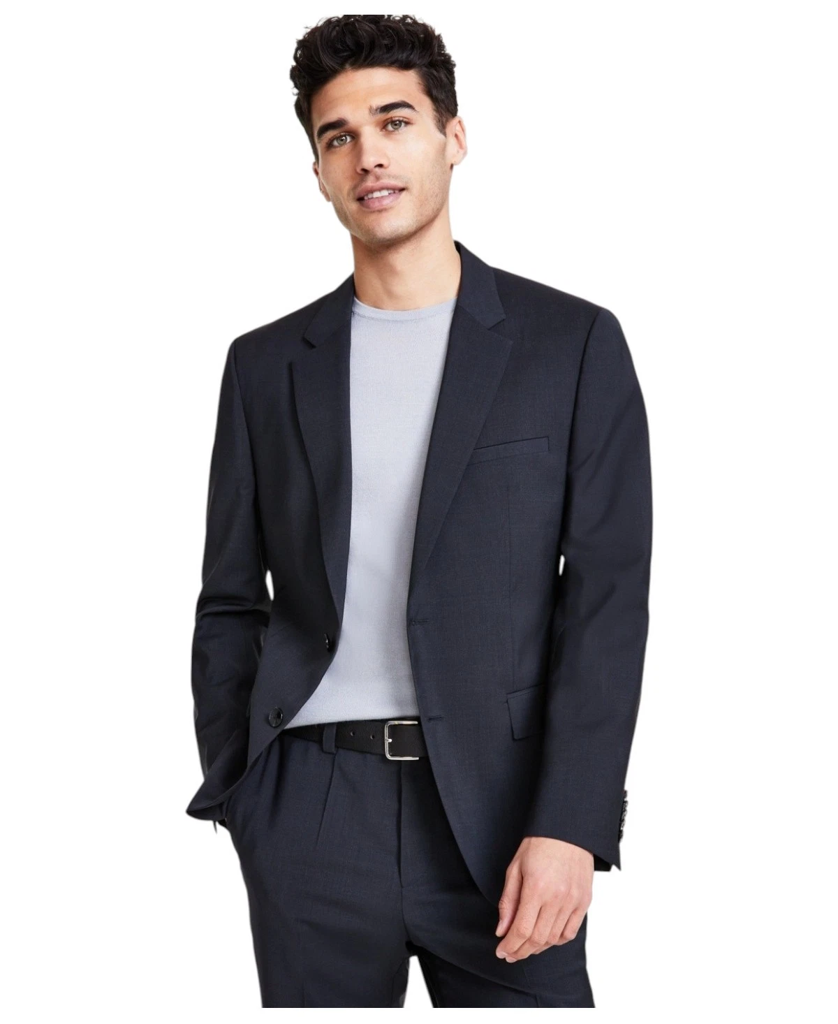 Hugo Boss Mens Slim fit Suit Jacket Blazer 38 S Charcoal Grey Solid Stretch
Opens in a new window or