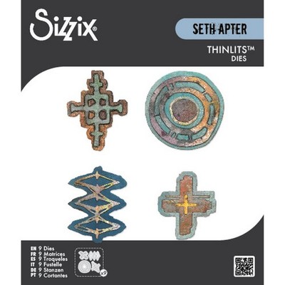 Sizzix Thinlits  Die Set 9pcs Roundabouts by Seth Apter