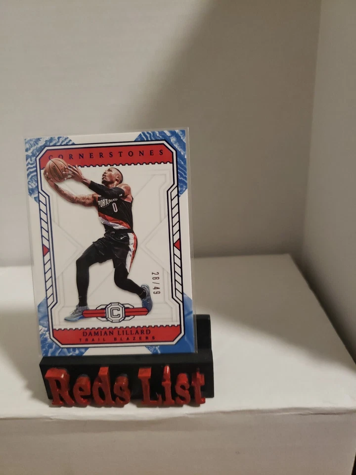 2018-19 Panini Cornerstones Quartz Parallel 24 Damian Lillard 28/49 Blazers FHOF - Image 3 of 4
