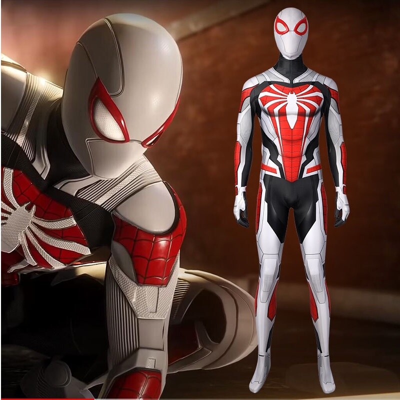 PS5 Spiderman Armored Advanced Jumpsuit Spider-Man Cosplay Adult & Kids Costume-image