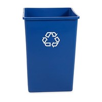 Rubbermaid Commercial 35gal Square Recycling Container - Blue Rubbermaid Commercial 35gal Square Recycling Container - Blue