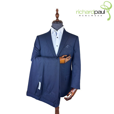 £50 SALE Herren Marineblau Anzug 2-teilig Jacke Hose Hochzeit Brustumfang 48 ''50''