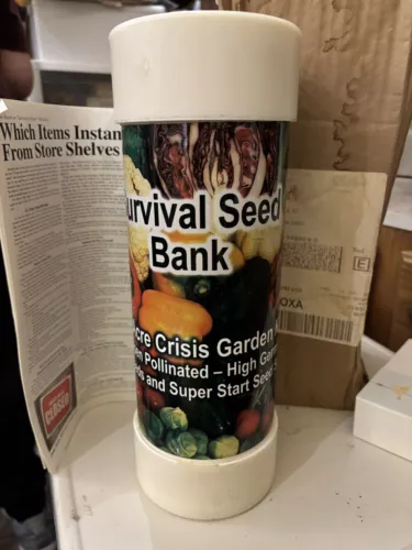 Survival Heirloom Seed Bank Full Acre Crisis Garden Pollinated Emergency
