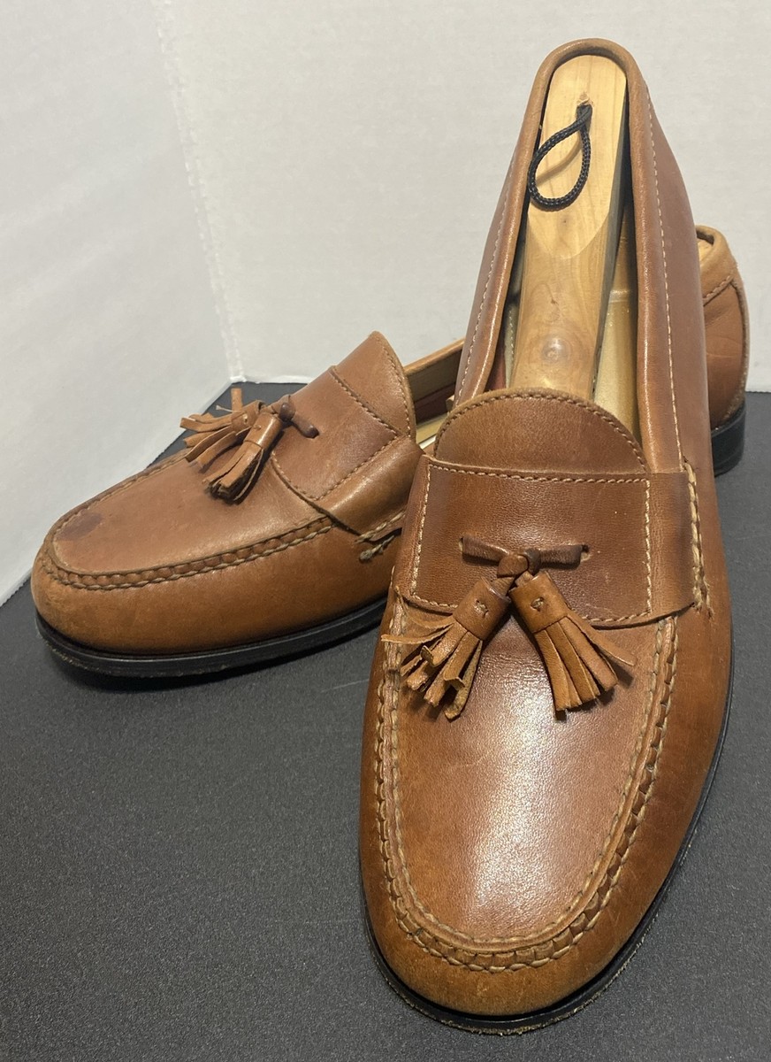 COLE HAAN Grand OS Mens Pinch Brown Leather Tassel Loafer  display picture 3