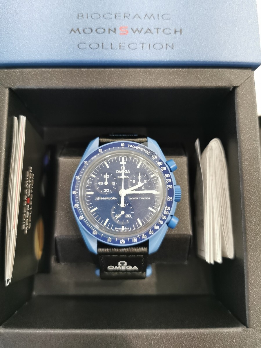Swatch × Omega Mission to Neptune Omega x Swatch MoonSwatch 'Mission to Neptune' MoonShine