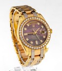 Rolex Pearlmaster Tridor 18k Gold Mens Day Date w Tahitian MOP Dial 18948