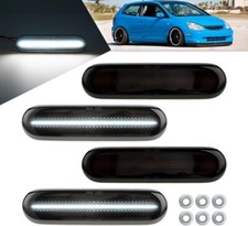 4xled Frontrear Side Marker Lights For 02-05 Honda Civic Si Sir Ep3 Hatchback