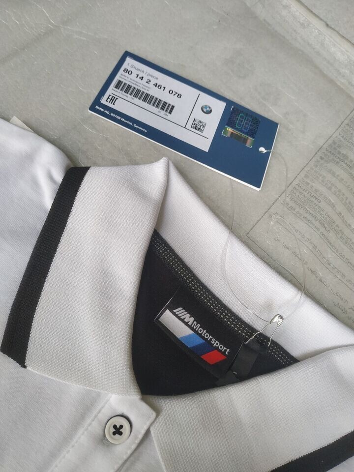 BMW M Motorsport polo shirt ladies BLK/WHT, M !!NEW!! !!GENUINE 