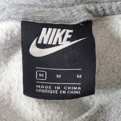 Nike Sudadera Cuello Redondo Para Hombres Mediana M Gris Just Do It Spellout Pullover Informal - Imagen 5 de 6