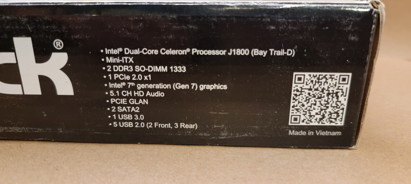 NEW ASROCK D1800BITX motherboard with J1800 Ducal Core Celeron, Mini