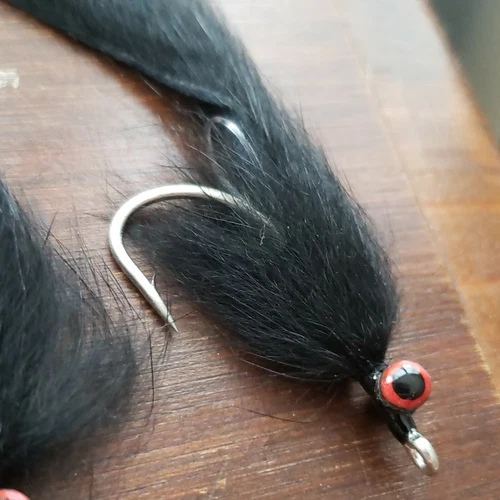 SALTWATER FLY FISHING FLIES STREAMER BLACK BUNNY # 2/0 FRONTIER FLY COMPANY