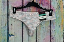 Women's NOBO No Boundaries Cotton Thong Panty Underwear 2XL, 3XL Camo Multicolor