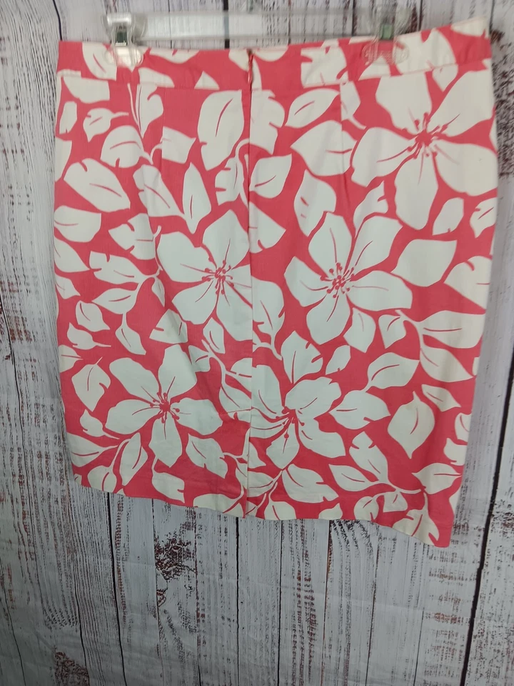 Falda Lápiz Mujer OLD NAVY 12 Floral Rojo/Blanco Tropical Foto 2 de 4