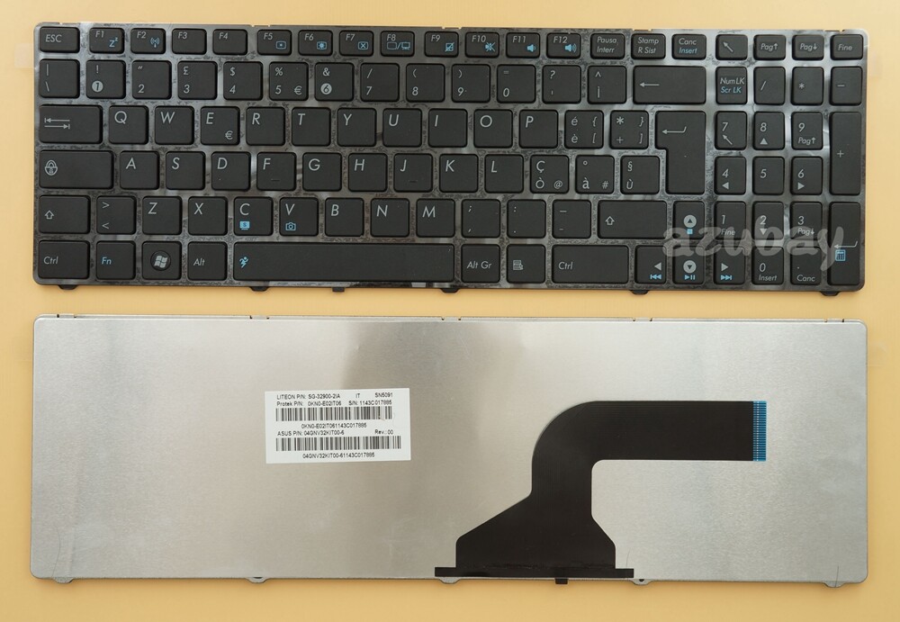 Tastiera ITALIANA ASUS A52 A52J A55DR A72J G51 04GN0K1KIT00-1 Nera