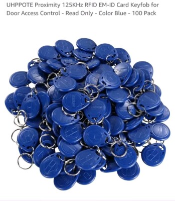 100pc 125KHZ RFID Proximity ID Card Token Tags Key Fobs Key Chain 