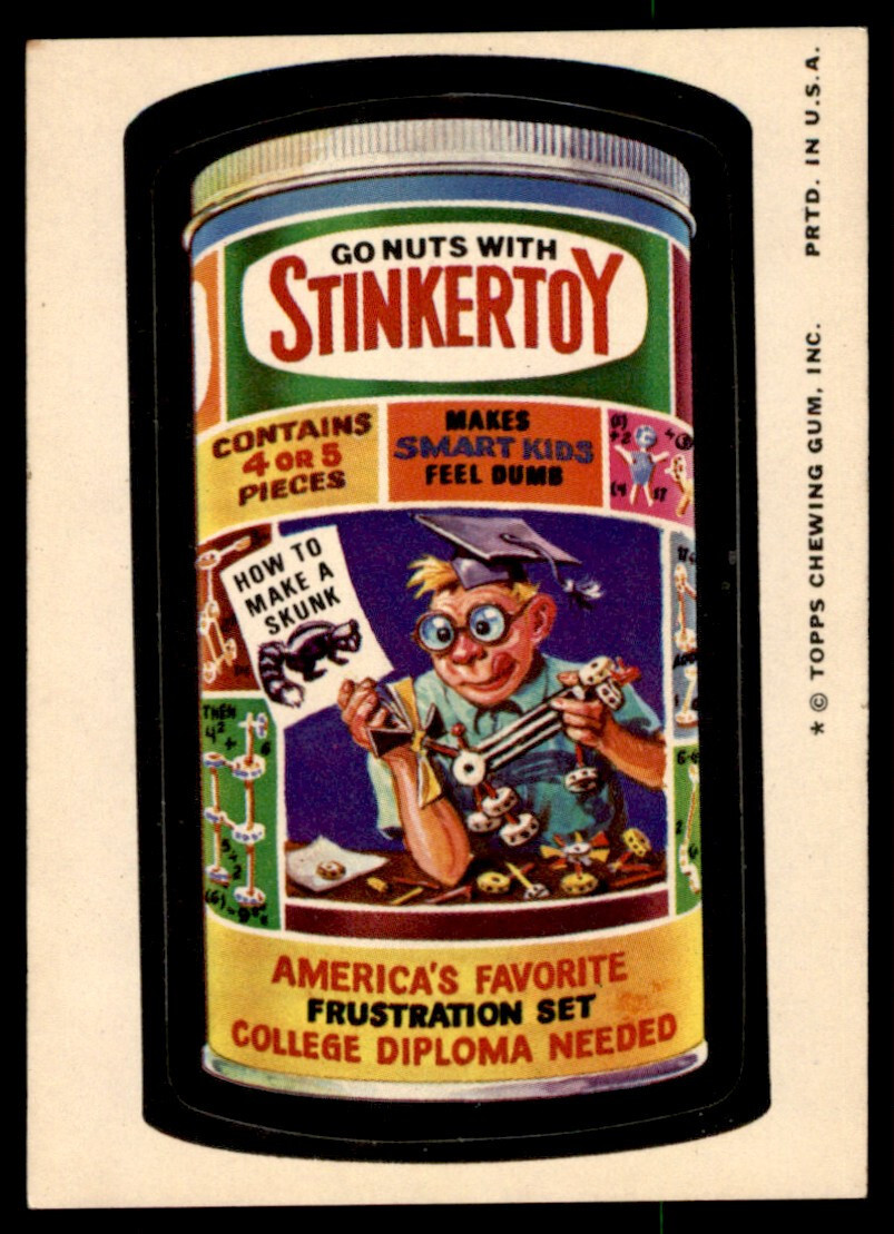 1974 Topps Wacky Packages 11th Series Stinkertoy NM- Tan Back Well