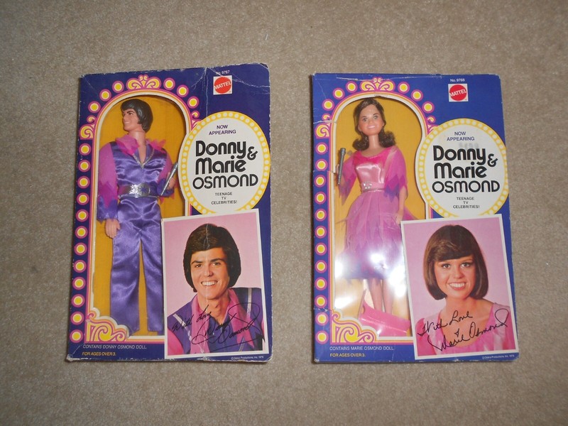 Donny and Marie Osmond Mattel Dolls #9767 and #9768 Vintage 1976 NEW IN BOXES