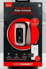 MOBI Connect Smart OLED Bluetooth Pulse Oximeter Blood Oxygen Monitor White NEW