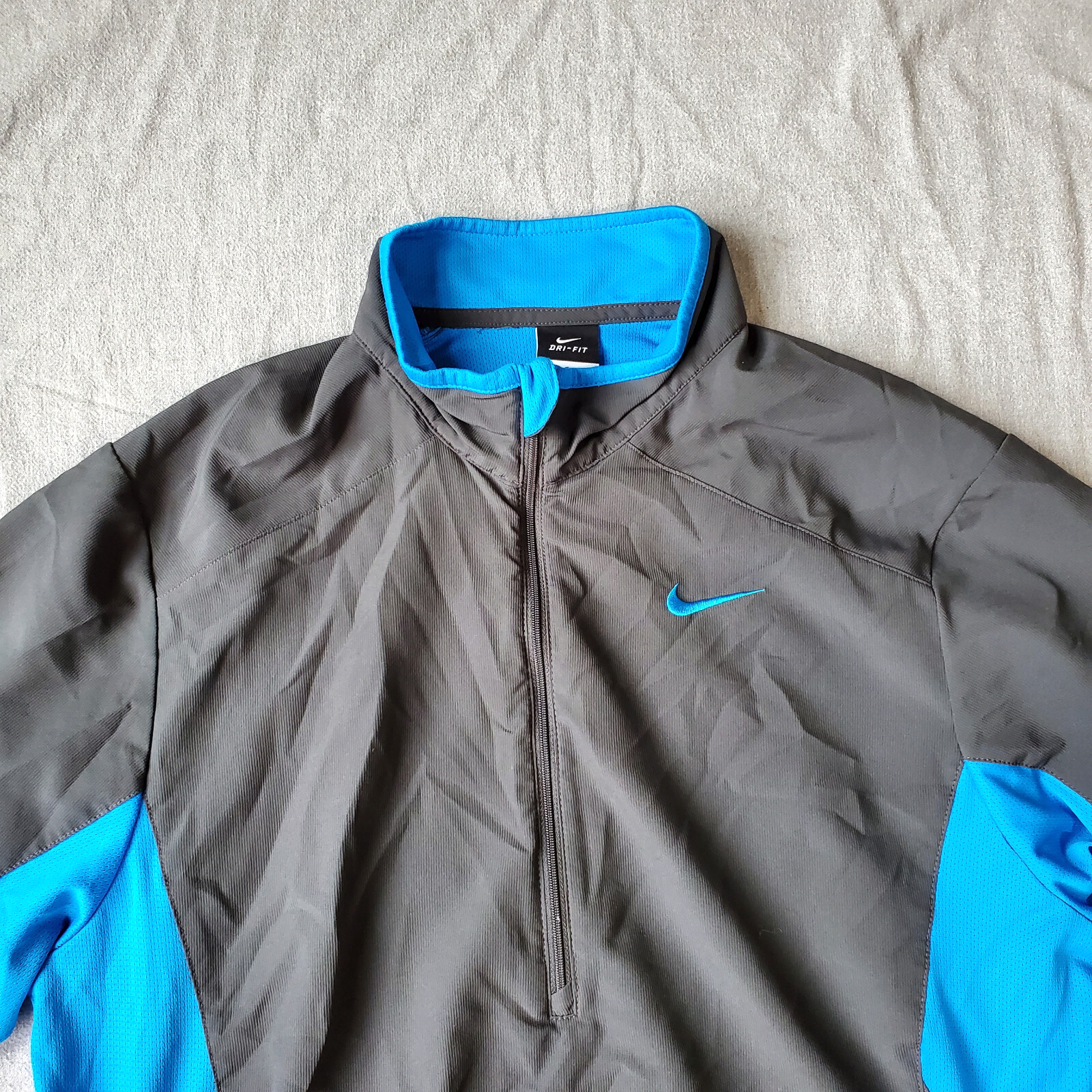 SACAI X NIKE Nike Uomo Dri Fit Pullover Giacca Grande Nero Blu Abbigliamento Sportivo