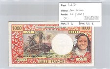 Tahiti - Scheine 1000 Franken No Date (1977
