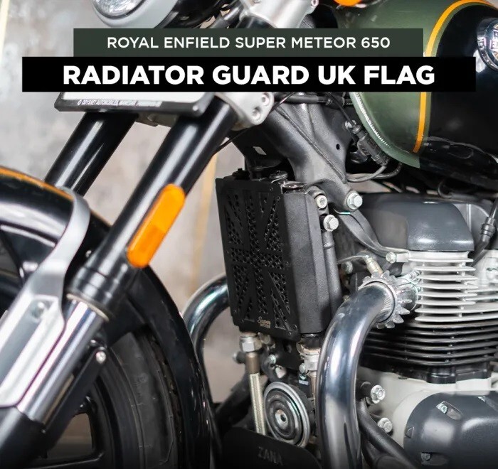 UK Flag Radiator Guard Fit for Royal Enfield SUPER METEOR 650