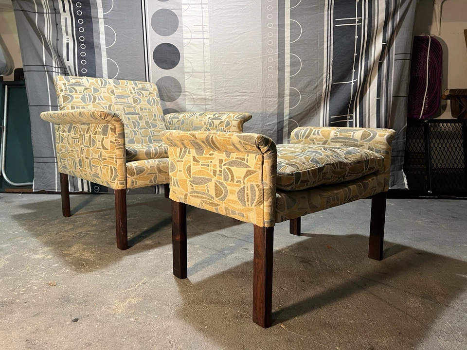 中世纪丹麦汉斯·奥尔森休闲椅和奥斯曼 — 第 2/4 张图片