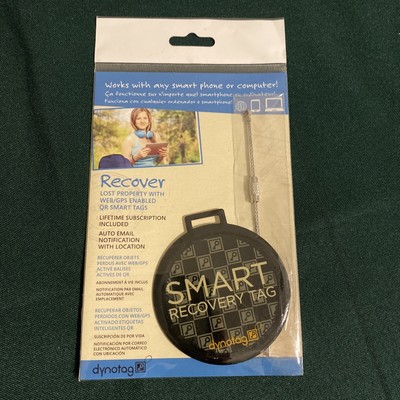 Dynotag  Web Enabled Smart DLX.Steel Luggage ID Tag+ Steel Loop