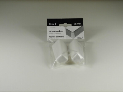 Kronotex Außenecken Silber für Leiste 1 58 mm Zubehör 2 STK./VPE