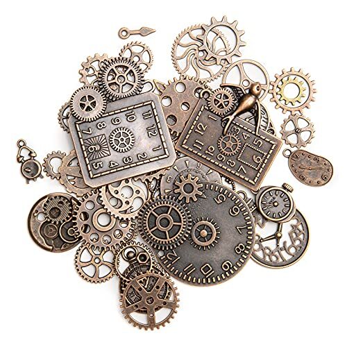 KIMI-HOSI 40 pezzi Assortiti Ingranaggi Steampunk Vintage Steampunk (z5M)