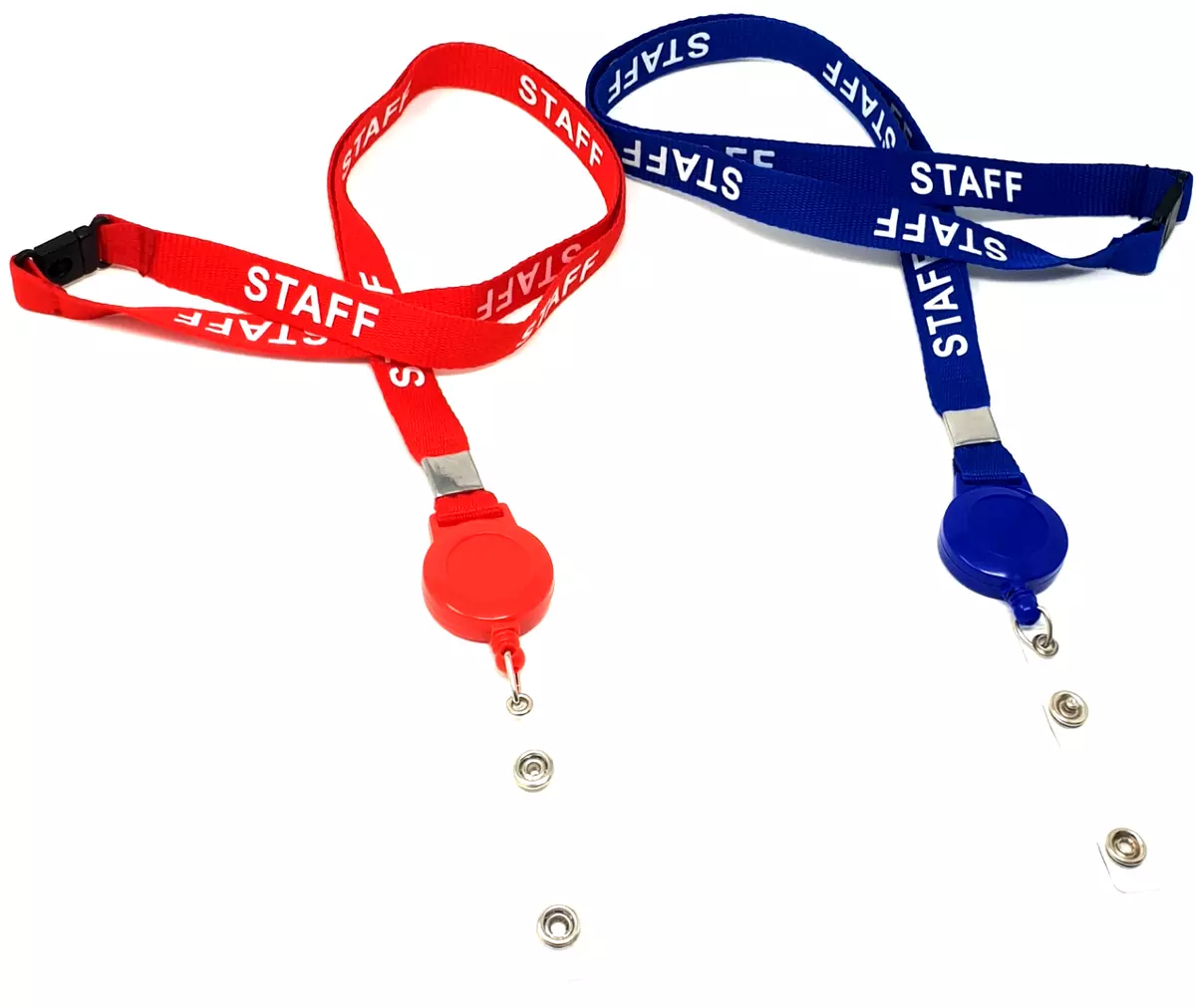 STAFF PRINTED RETRACTABLE LANYARD Extending Neck Strap ID Card Pass Badge  Holder