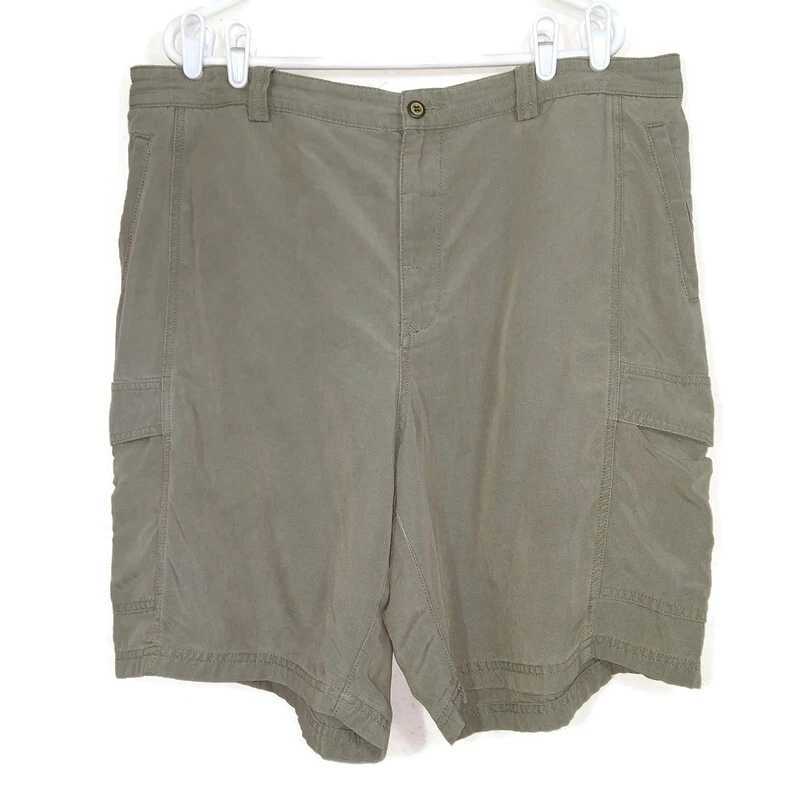 Tommy Bahama Relax Men's Tencel Blend Cargo Shorts Tan Tag 44 Fit Size 41"