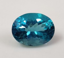 Natural AAA Neon Blue Apatite Oval Cut Loose Gemstone For Jewelry Making2.65cts