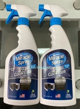 (2-Pack) Miracle Brand PREMIUM Glass Cook Top Ranges Microwaves CLEANER Spray