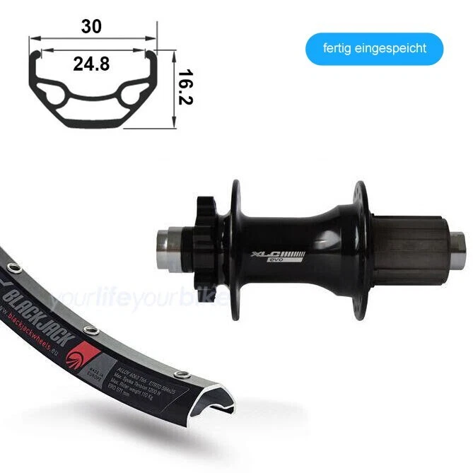 BIKE-PARTS 27.5" HINTERRAD TUBELESS 142mm MOUNTAIN BIKE 30-584 STECKACHSE 650B