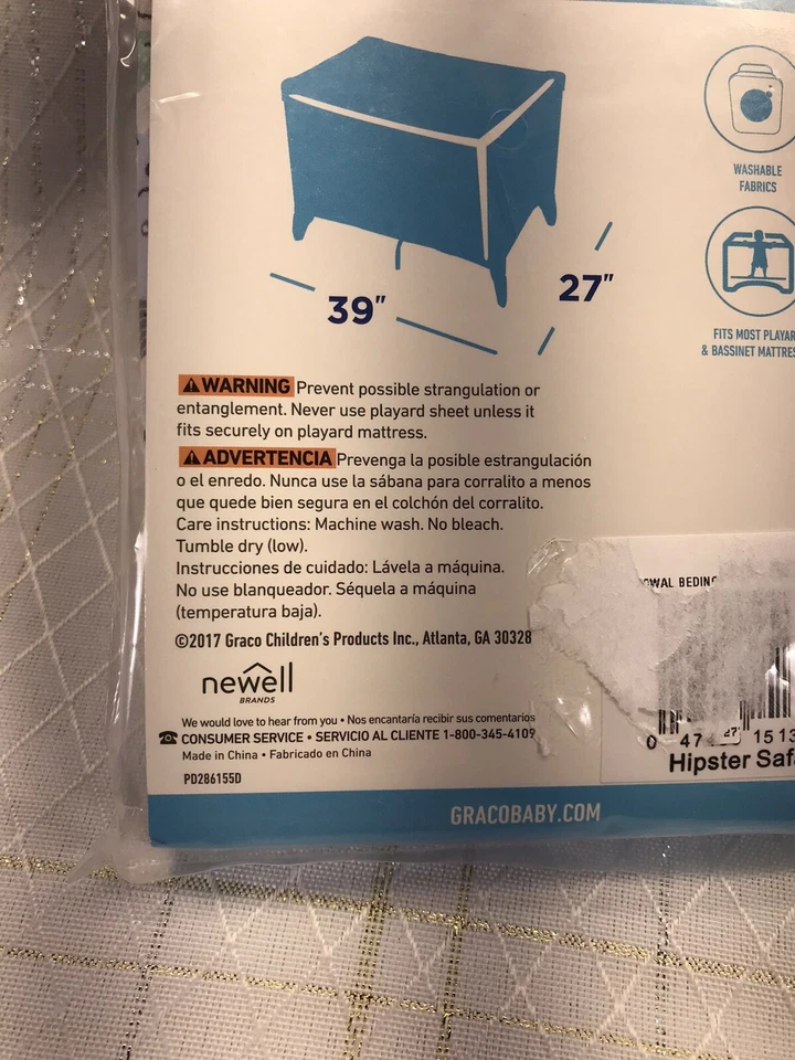 Sábana Ajustable Graco Pack 'N Playard Safari Animales Selva 39" X 27" Unisex Foto 4 de 4