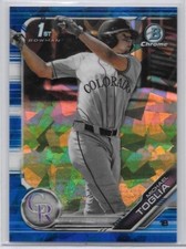 2019 Bowman Chrome Draft Sapphire Blue Refractor Michael Toglia 15/99 Rockies