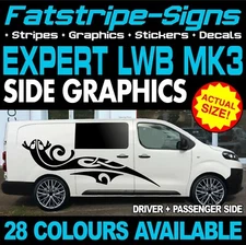 to fit PEUGEOT EXPERT MK3 LWB L2 GRAPHICS STICKERS DECALS STRIPES CAMPER VAN