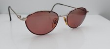 Vintage Luxottica LU2197 Pink Oval Metal Sunglasses Italy FRAMES ONLY
