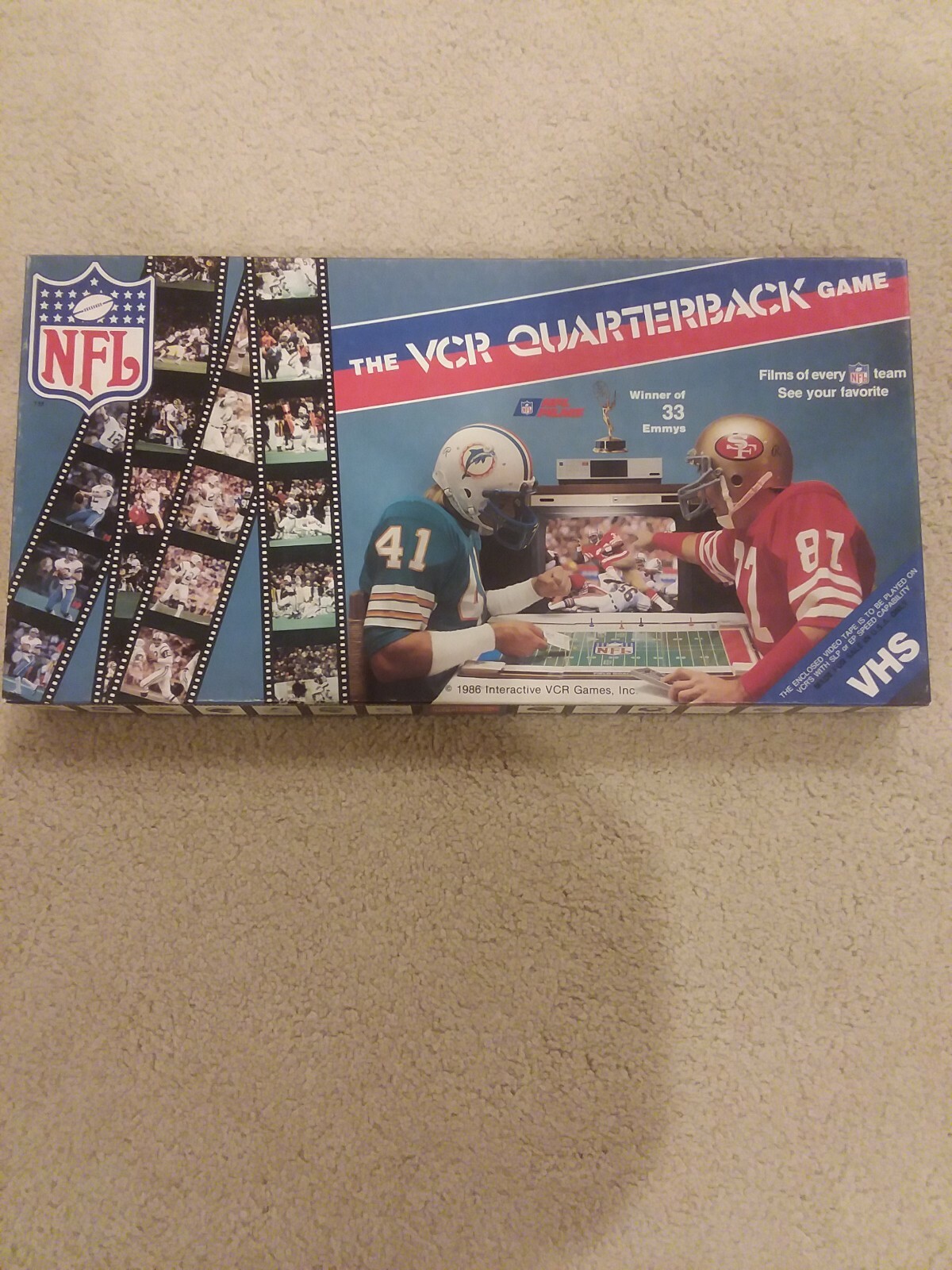 NEW The VCR Quarterback Board Game NFL Interactive VCR VHS 1986 Game eBay