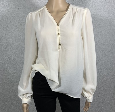 beige chiffon top