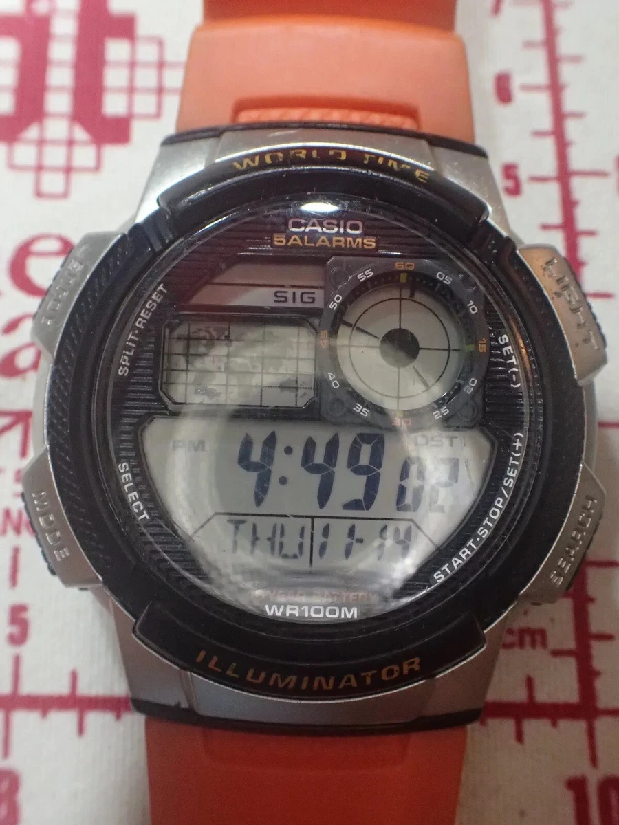 casio ae 1000w orange