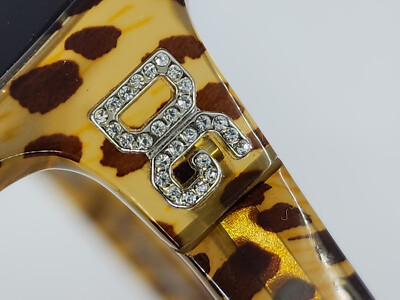 VTG DOLCE & GABBANA DG 418S 792 GRAY LENS LEOPARD ACCENT FRAME