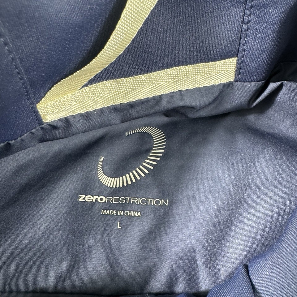 Zero Restriction Blue Hybrid Insulted Full Zip Mens Golf Jacket Size