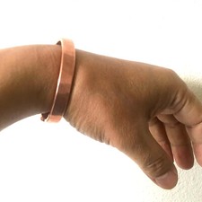 Copper Hammered Bracelet Wrist Genuine Pure Solid ship from USA to USA Unisex